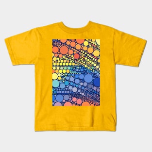 Heat Wave Abstract Circle Design Kids T-Shirt